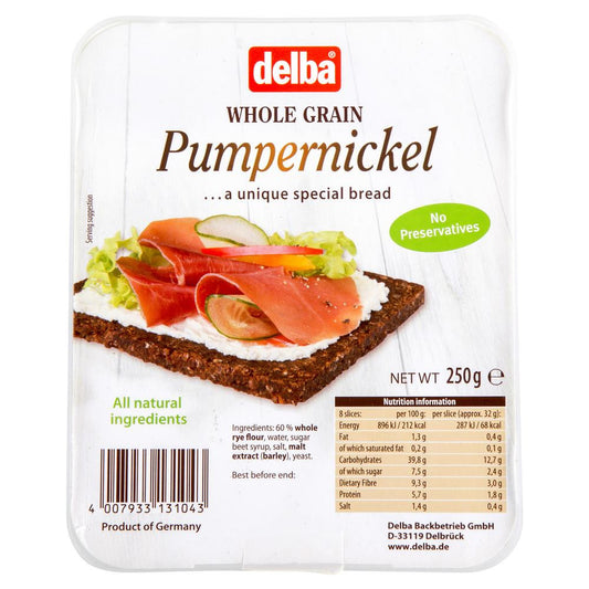 Delba - Pumpernickel Square Slices - Whole Grain | Harris Farm Online