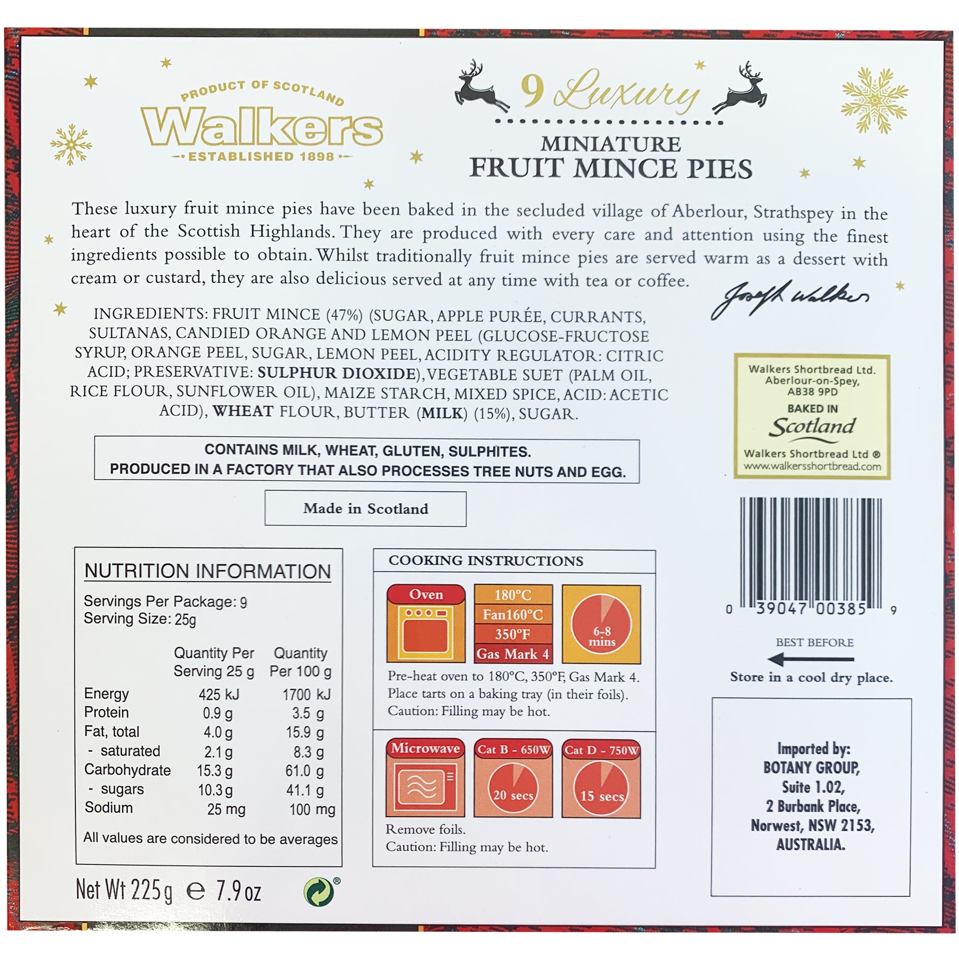 Walkers Luxury Miniature Mince Pies | Harris Farm Online