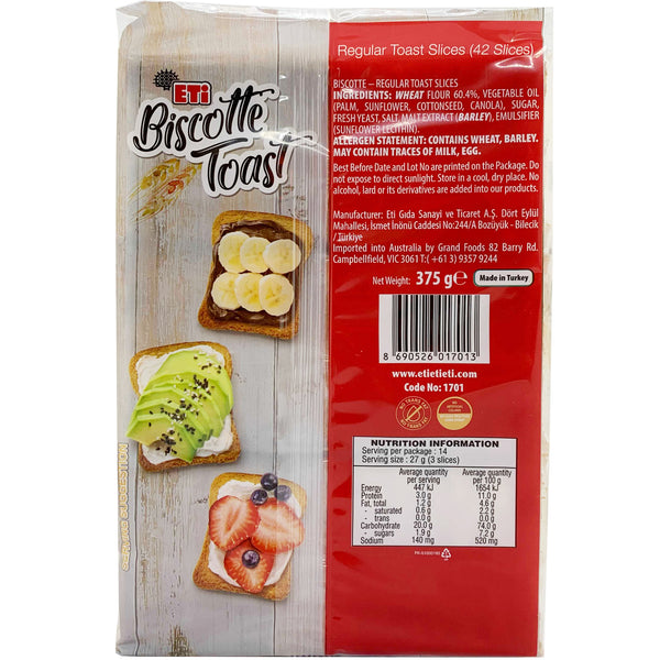 Eti Biscotte Toast Regular | Harris Farm Online