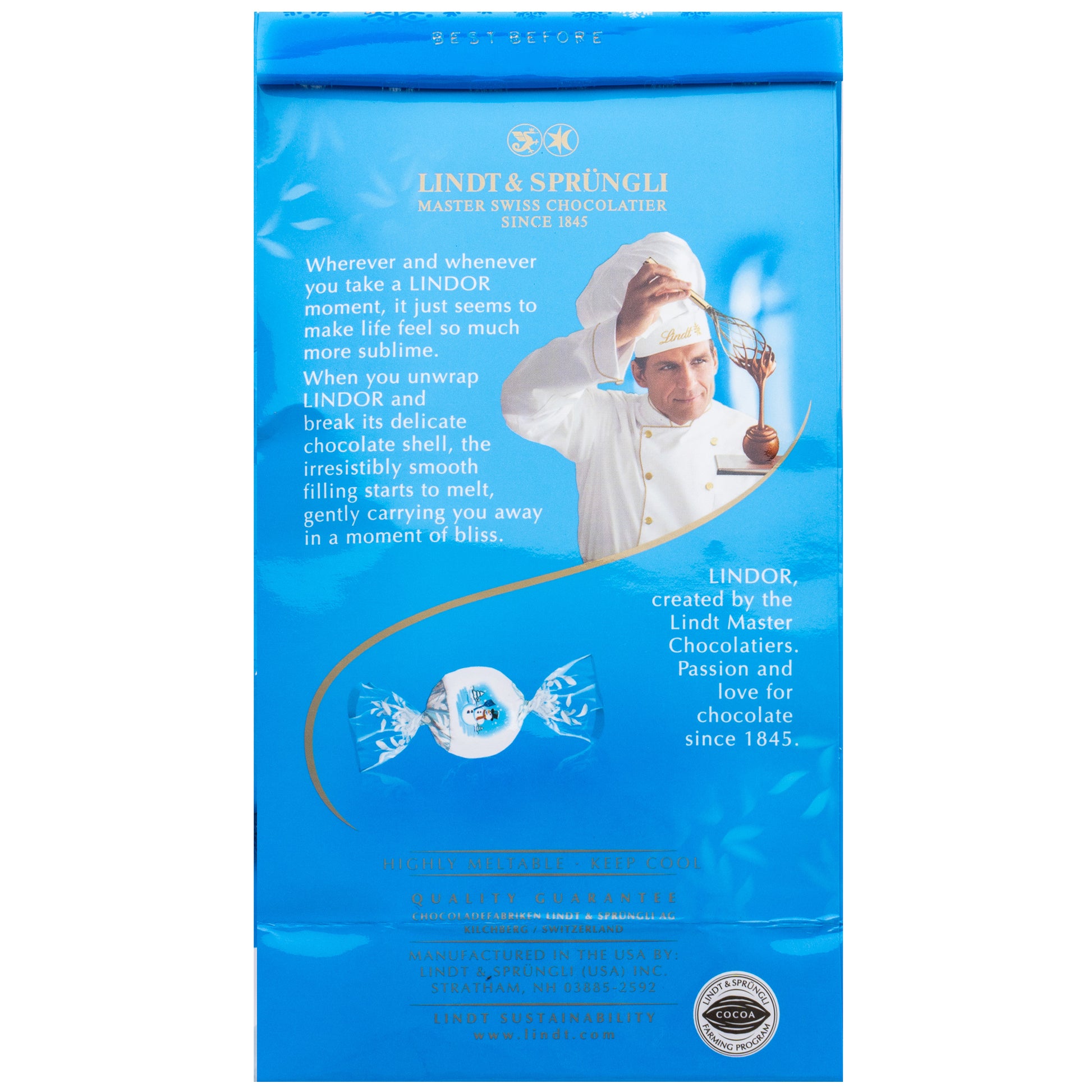 Lindt Lindor Milk and White Chocolate Bag | Harris Farm Online