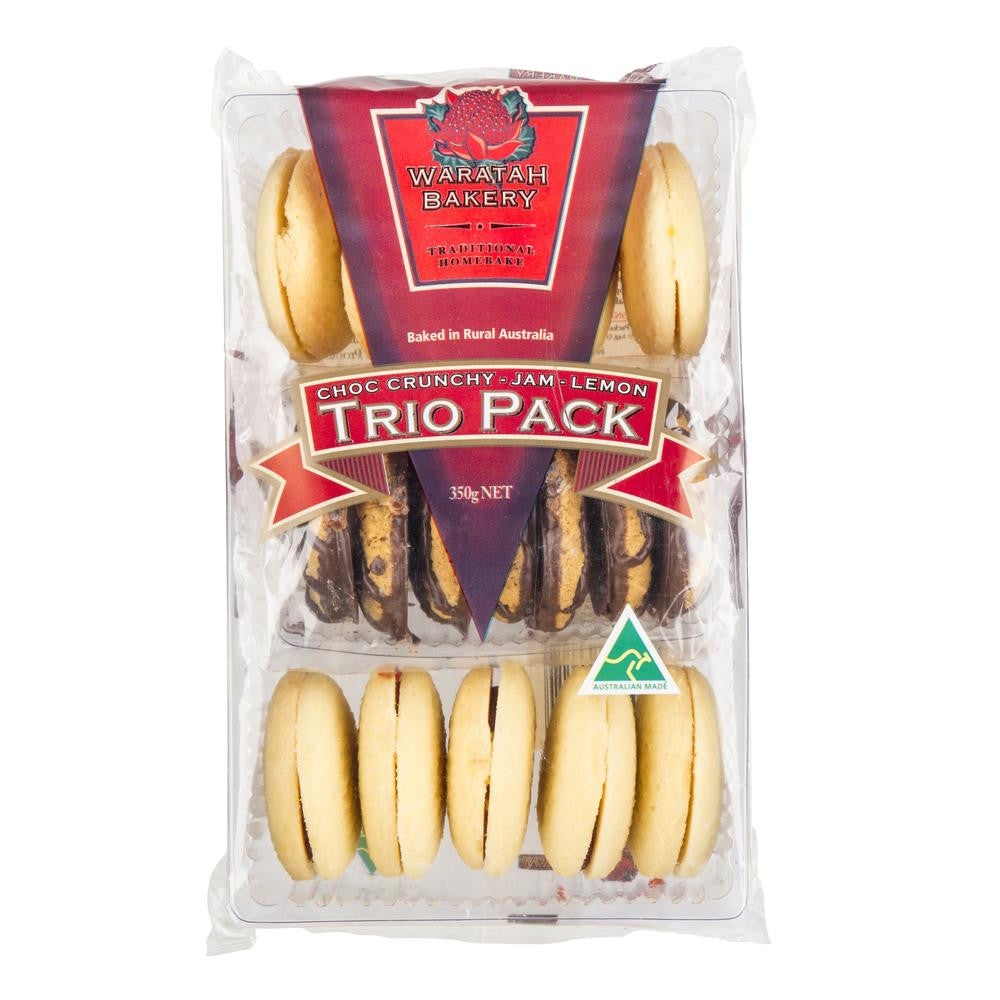 Waratah Bakery Choc Crunch Jam Lemon Trio 350g , Grocery-Biscuits - HFM, Harris Farm Markets
 - 1