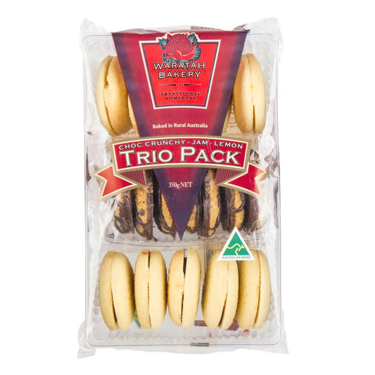 Waratah Bakery Choc Crunch Jam Lemon Trio 350g , Grocery-Biscuits - HFM, Harris Farm Markets
 - 1