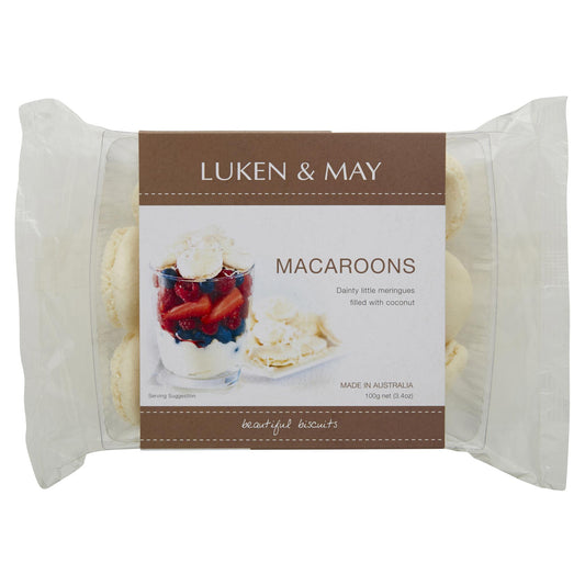 Luken May Macaroons 100g , Grocery-Biscuits - HFM, Harris Farm Markets
 - 1