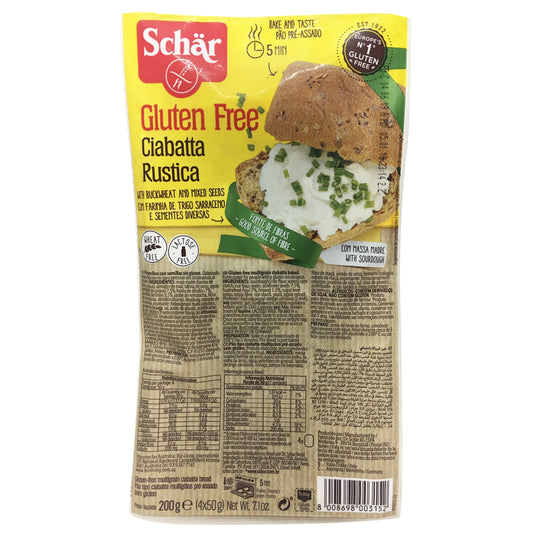 Schar - Bread Ciabatta Rusti - Gluten Free (4 pieces, 200g)