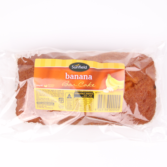 Sunfield Banana Bar Cake 500g