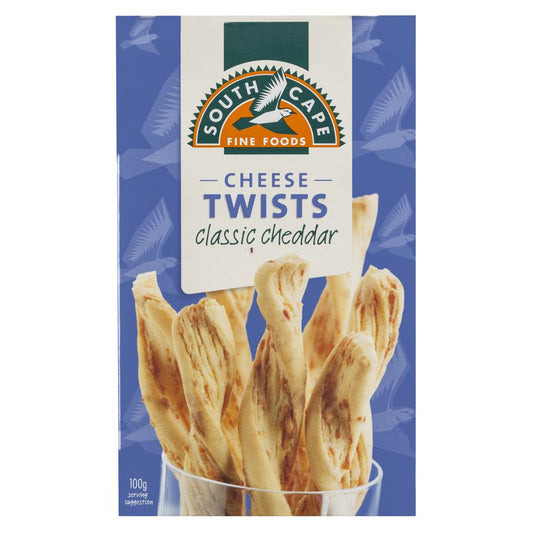 South Cape Cheese Twists Classic 100g , Grocery-Biscuits - HFM, Harris Farm Markets
 - 1