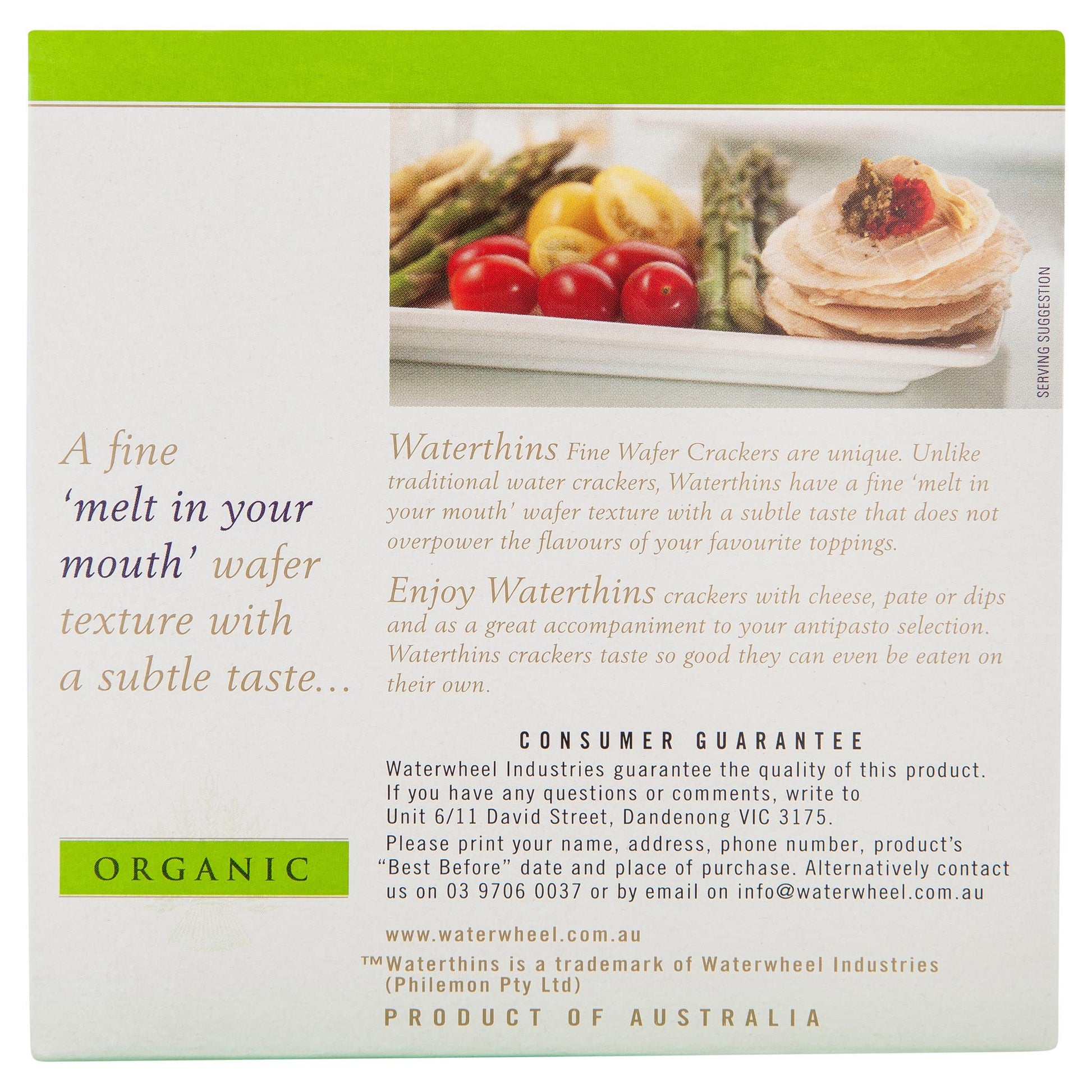 Waterthins Cracker Organic 150G , Grocery-Crackers - HFM, Harris Farm Markets
 - 3