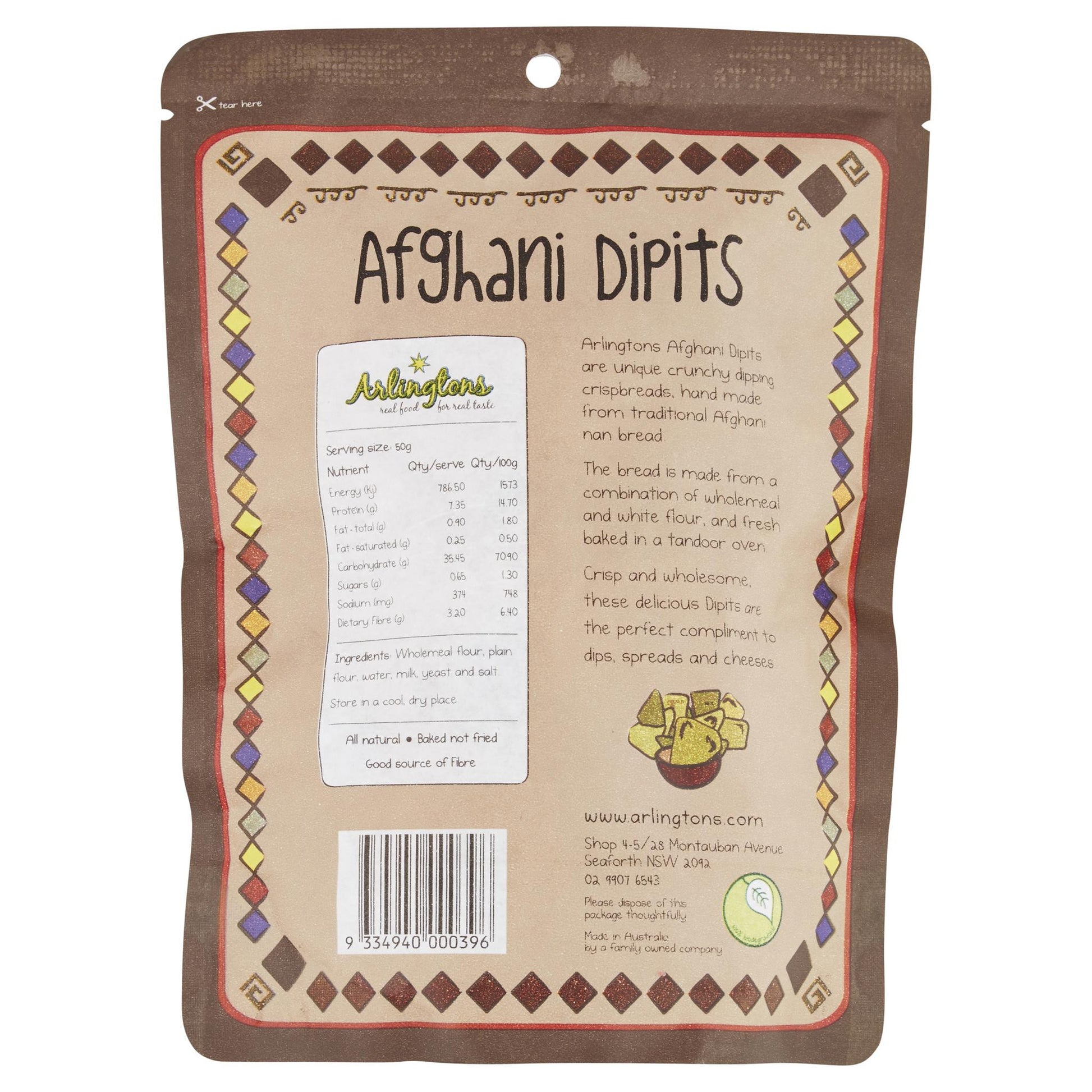 Arlingtons Afghani Dipits 120g , Grocery-Crackers - HFM, Harris Farm Markets
 - 2