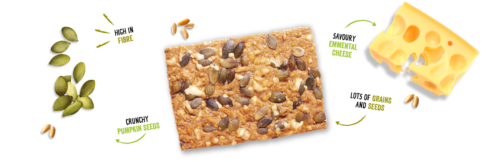 Dr Karg's - Emmental Cheese & Pumpkin Seed - Organic Wholegrain Crispbreads | Harris Farm Online
