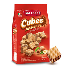 Balocco Wafers Cubes Hazelnut 250g | Harris Farm Online