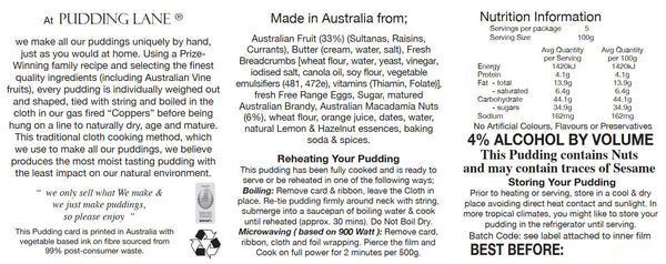 Pudding Lane Macadamia and Brandy Pudding | Harris Farm Online