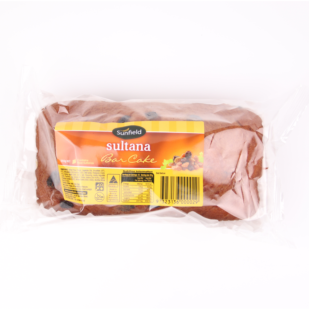 Sunfield Bread Sultana Bar Cake 550g