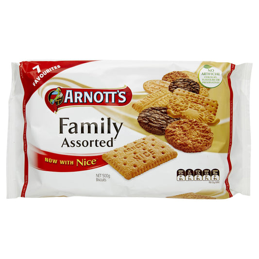 Arnotts Family Assorted 500g , Grocery-Biscuits - HFM, Harris Farm Markets
 - 1