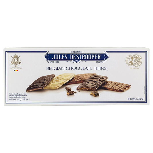 Biscuiterie Jules Destrooper Belgian Chocolate Thins 100g , Grocery-Biscuits - HFM, Harris Farm Markets
 - 1
