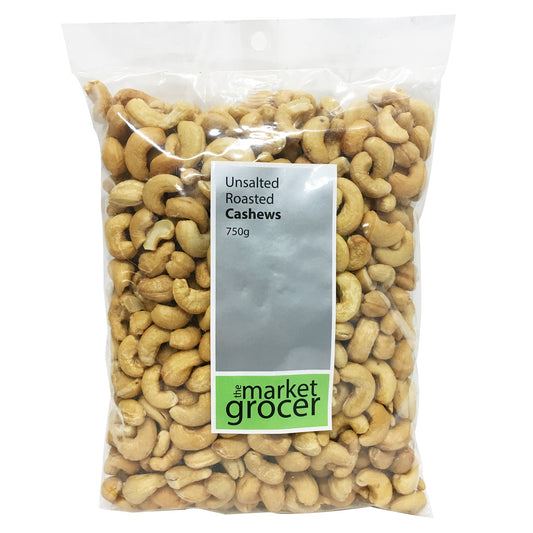 The Market Grocer - Cashews - Unsalted & Roasted (750g)