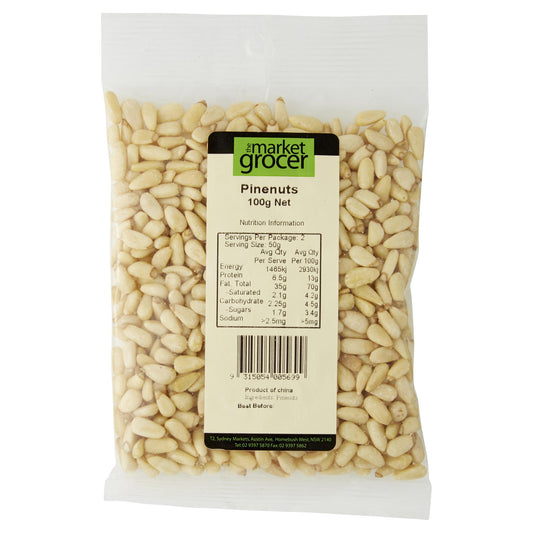 Market Grocer Pinenuts 100g , Grocery-Nuts - HFM, Harris Farm Markets
