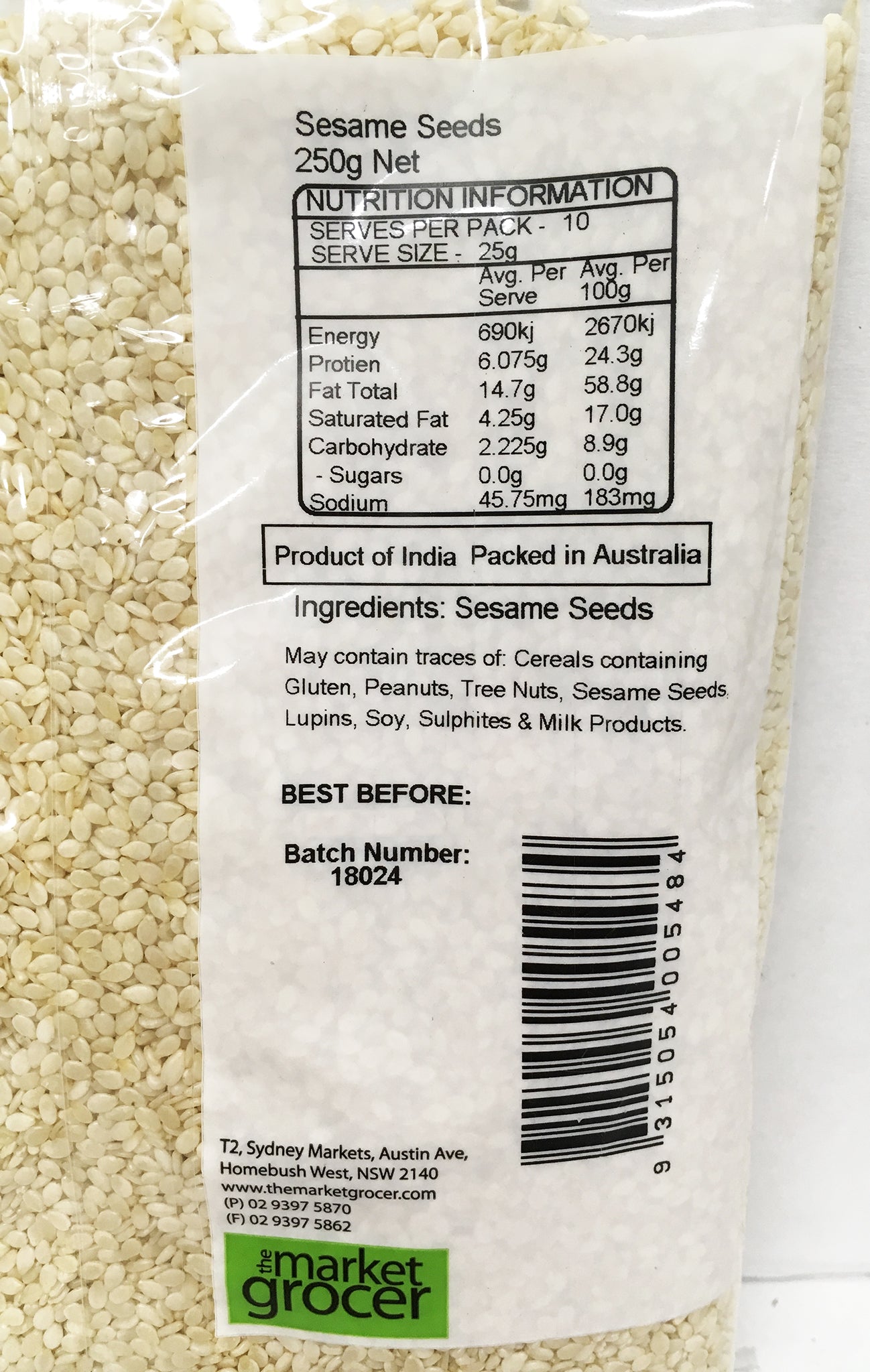 The Market Grocer - Sesame Seeds (250g)