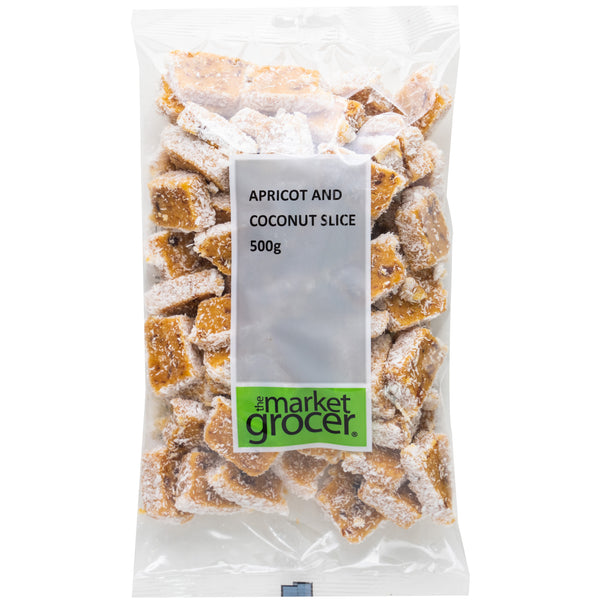The Market Grocer Apricot and Coconut Slice | Harris Farm Online
