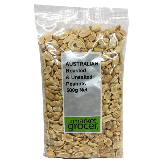 The Market Grocer - Peanuts - Roasted & Unsalted (500g)