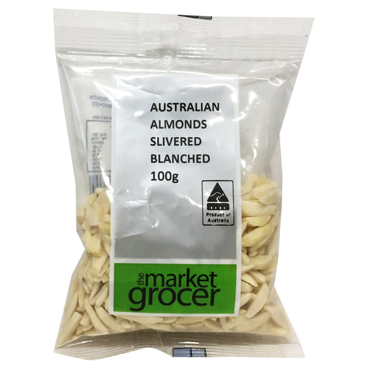 The Market Grocer - Almonds Slivered Blanched (100g)
