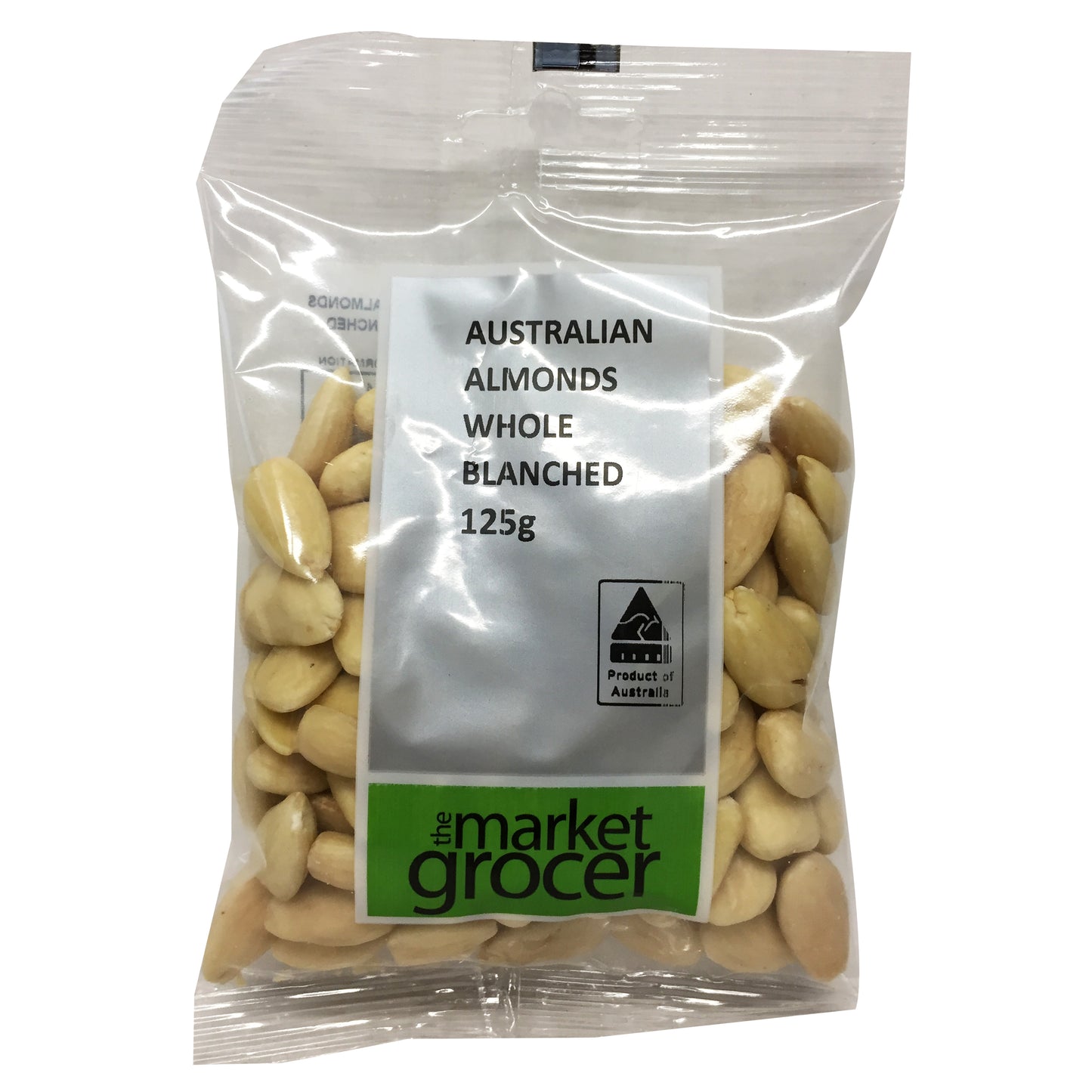 The Market Grocer - Almonds Whole Blanched (125g)