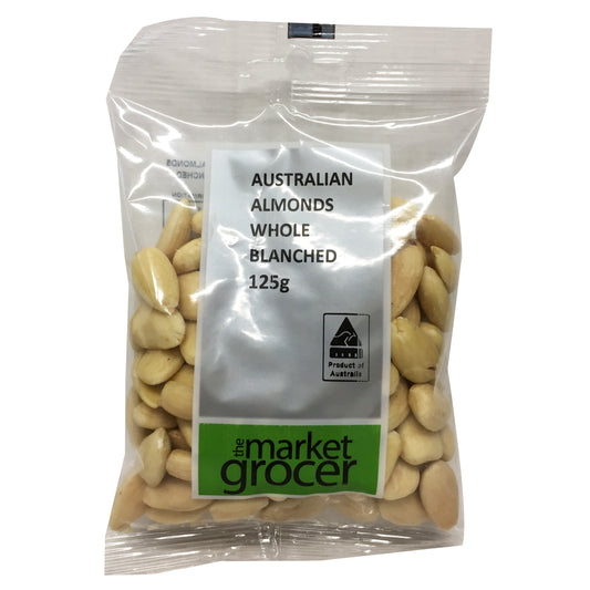 The Market Grocer - Almonds Whole Blanched (125g)