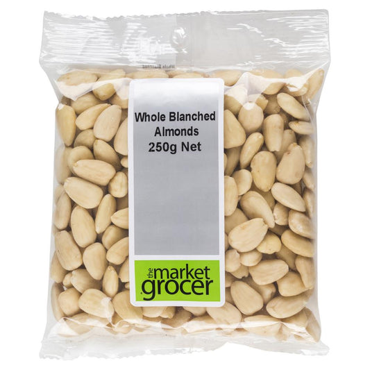 Almonds Whole Blanched (250g) The Market Grocer , Grocery-Nuts - HFM, Harris Farm Markets
 - 1