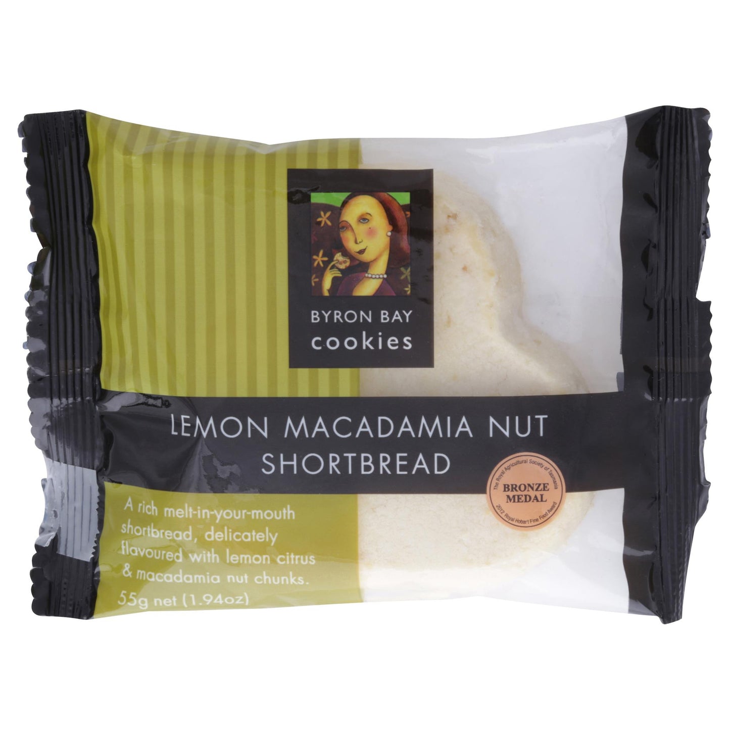 Byron Bay Cookie Lemon & Macadamia 60g , Grocery-Biscuits - HFM, Harris Farm Markets
 - 1