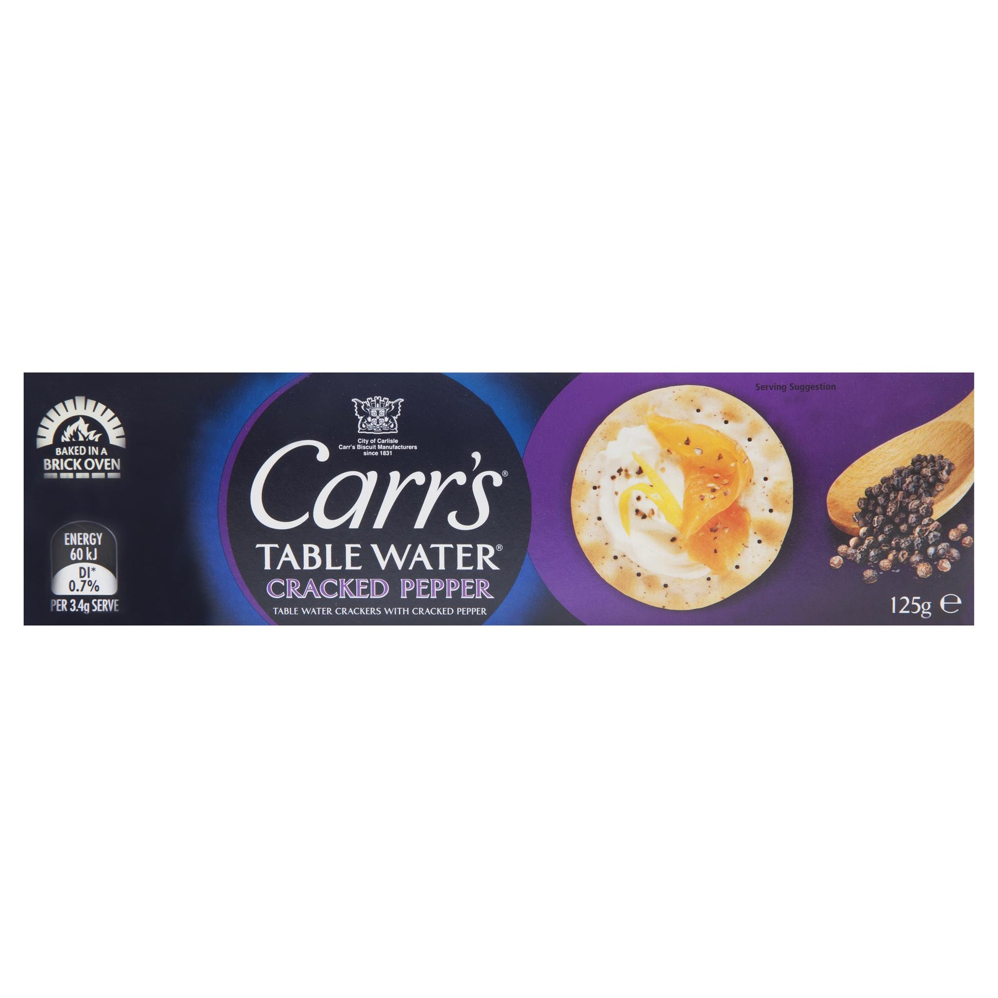 Carrs Crackers Pepper 125g , Grocery-Crackers - HFM, Harris Farm Markets
 - 1