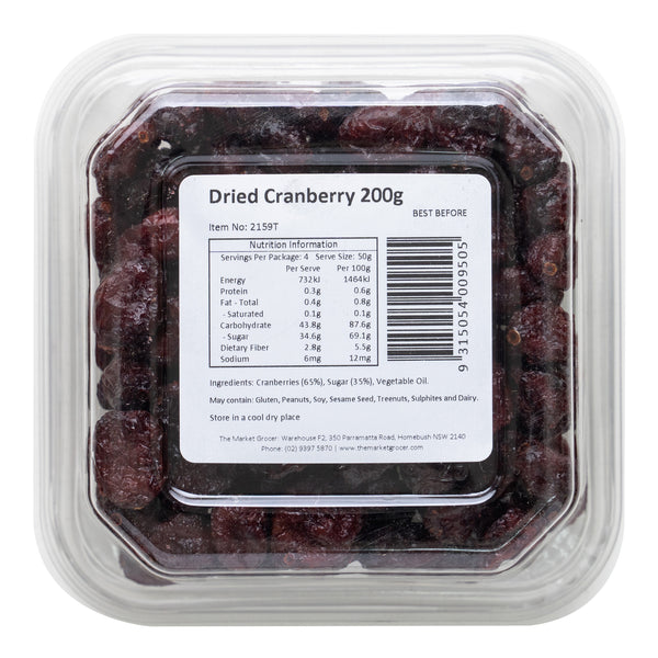 The Market Grocer Cranberries Dried | Harris Farm Online
