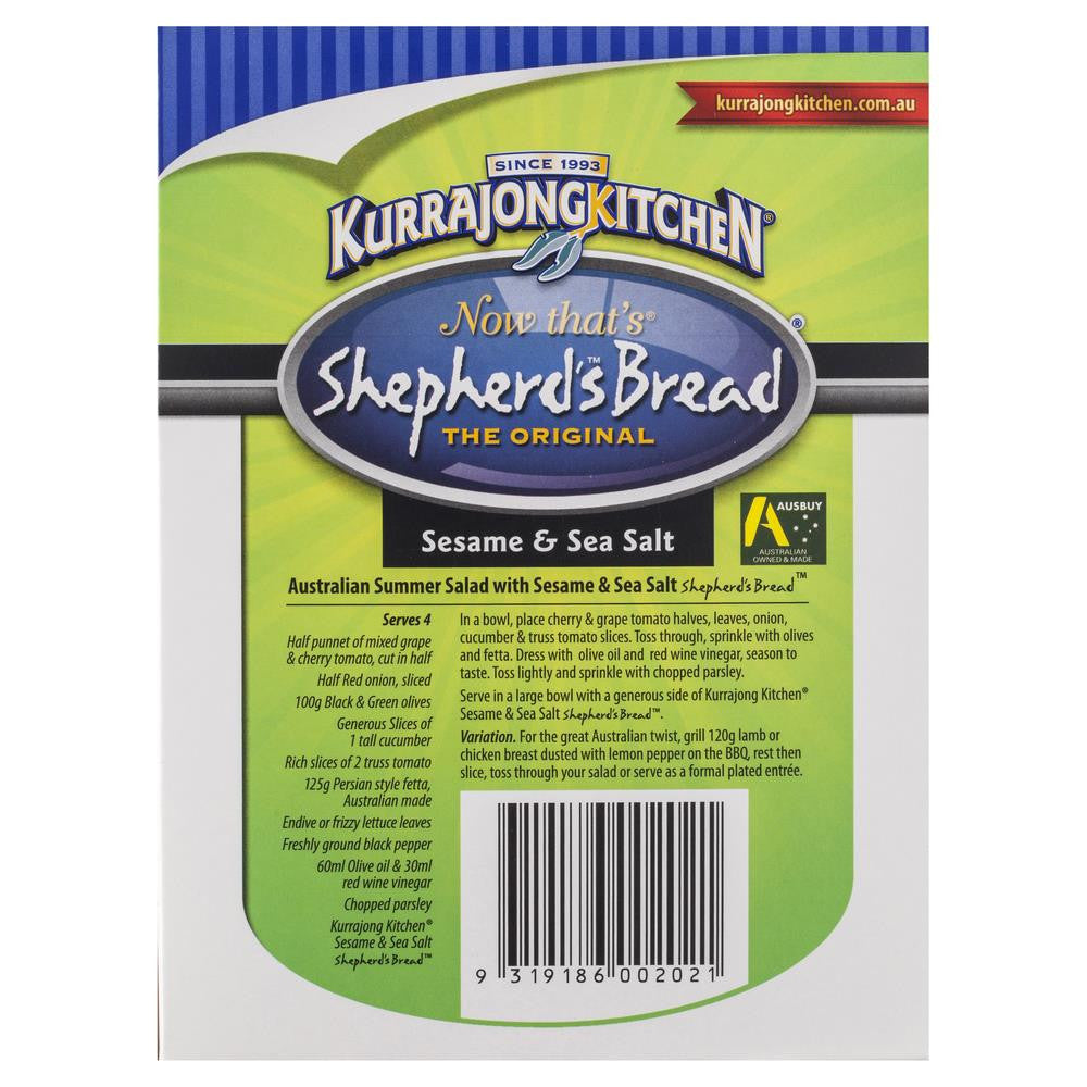 Kurrajong Shepherds Bread Sesame & Sea Salt 120g , Grocery-Biscuits - HFM, Harris Farm Markets
 - 2