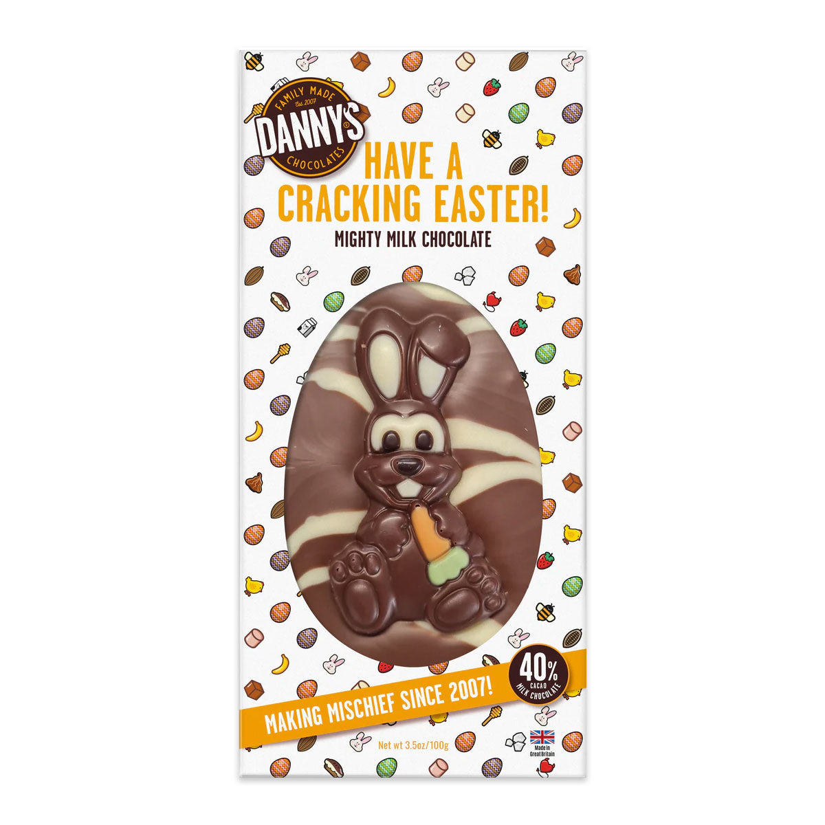 Danny's Cracking Easter Block Swirl Bar Rabbit 100g | Harris Farm Online