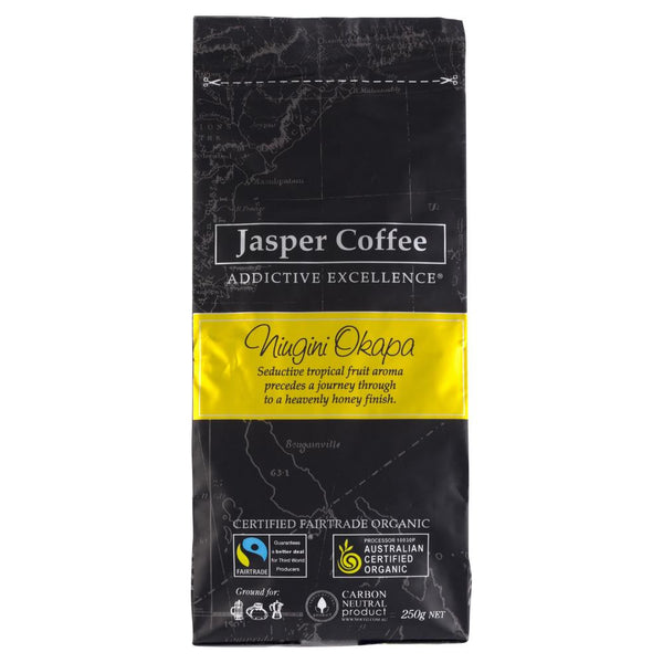 Jasper Grnd Coffee Okapa 250g , Grocery-Coffee - HFM, Harris Farm Markets
 - 1