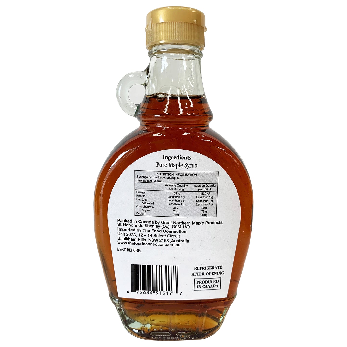 Canadas Best Maple Syrup 100% Pure 250ml