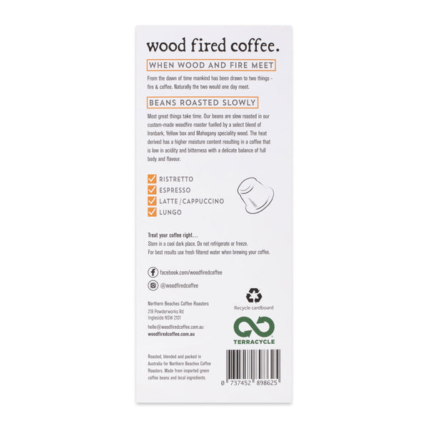 Northern Beaches Wood Fired Coffee 10 Compatible Capsules 52g | Harris Farm Online