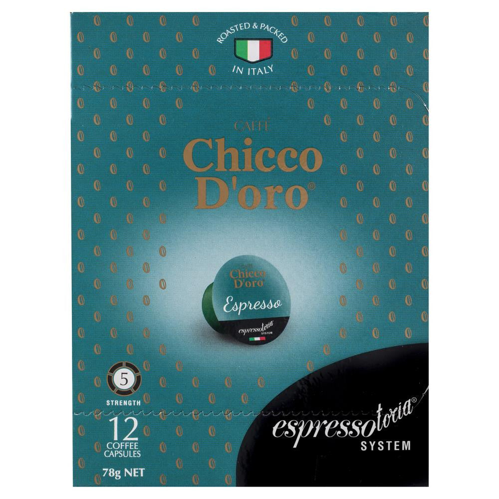 Chicco Doro Espresso Capsules 12 pack , Grocery-Coffee - HFM, Harris Farm Markets
 - 1