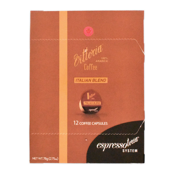 Vittoria Coffee Italian Blend Capsules Nespresso Compatible x12 78g | Harris Farm Online