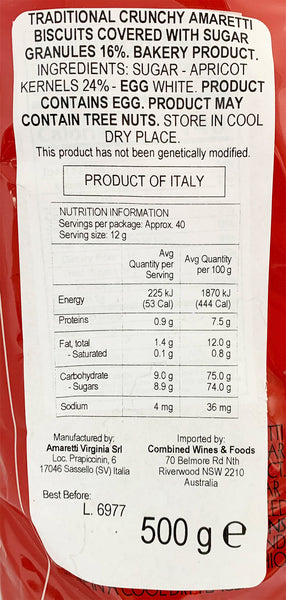 Amaretti Virginia Crunchy Amaretti with Sugar Granules | Harris Farm Online