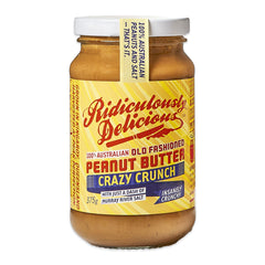 Ridiculously Delicious Crazy Crunch Peanut Butter 375g | Harris Farm Online