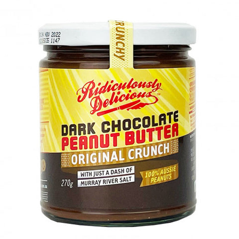 Ridiculously Delicious Original Crunch Dark Chocolate Peanut Butter | Harris Farm Online