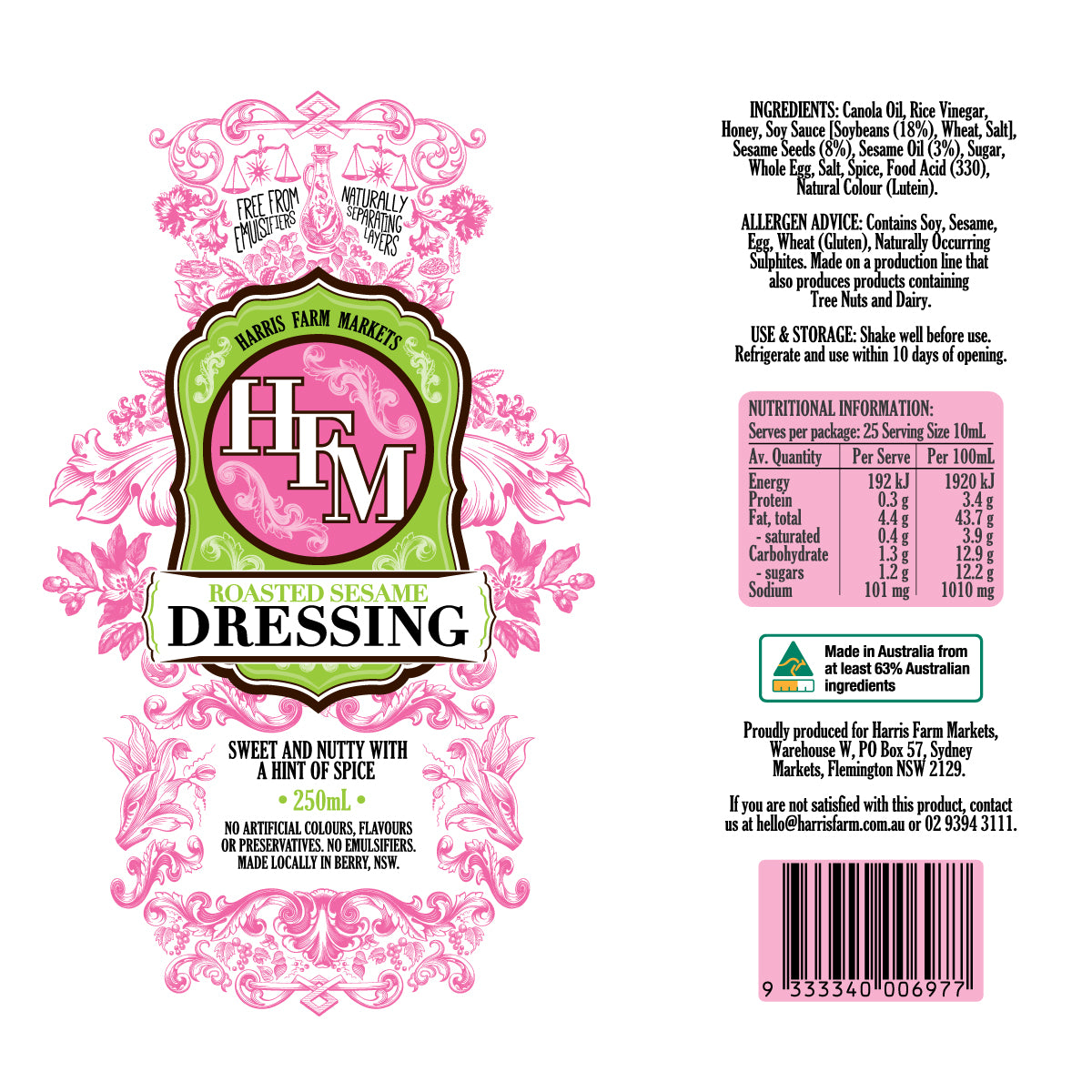 Harris Farm Roasted Sesame Dressing | Harris Farm Online