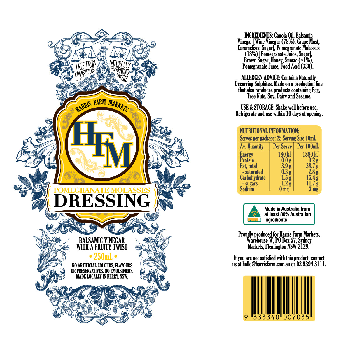 Harris Farm Pomegranate Molasses Dressing | Harris Farm Online