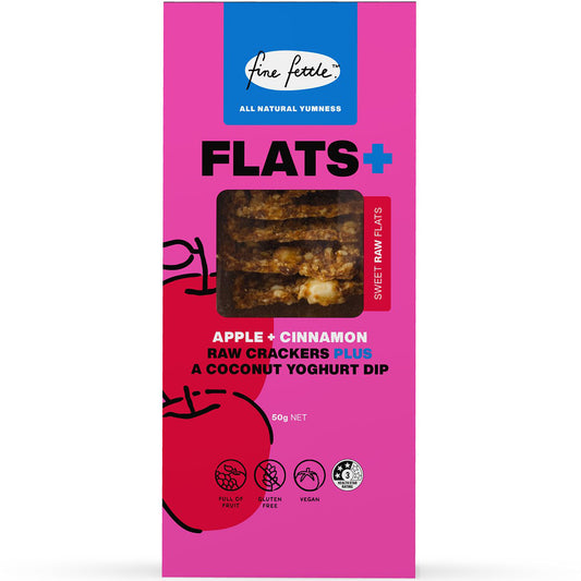 Fine Fettle Flats Apple and Cinnamon Crackers with Coconut Yoghurt Dip | Harris Farm Online