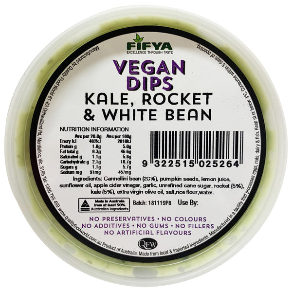 Fifya Vegan Dips Kale, Rocket and White Bean 250g