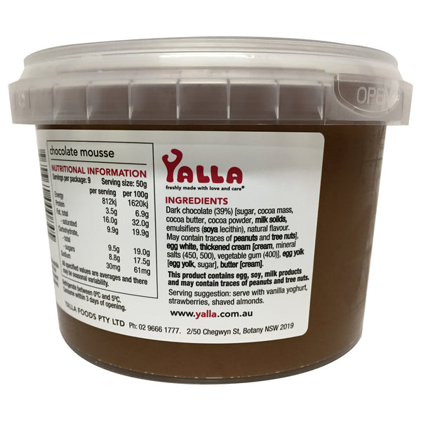 Yalla Chocolate Mousse Dark Chocolate 450g