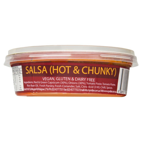 Syndian Salsa Hot Chunky 230g , Frdg1-Antipasti - HFM, Harris Farm Markets
 - 2