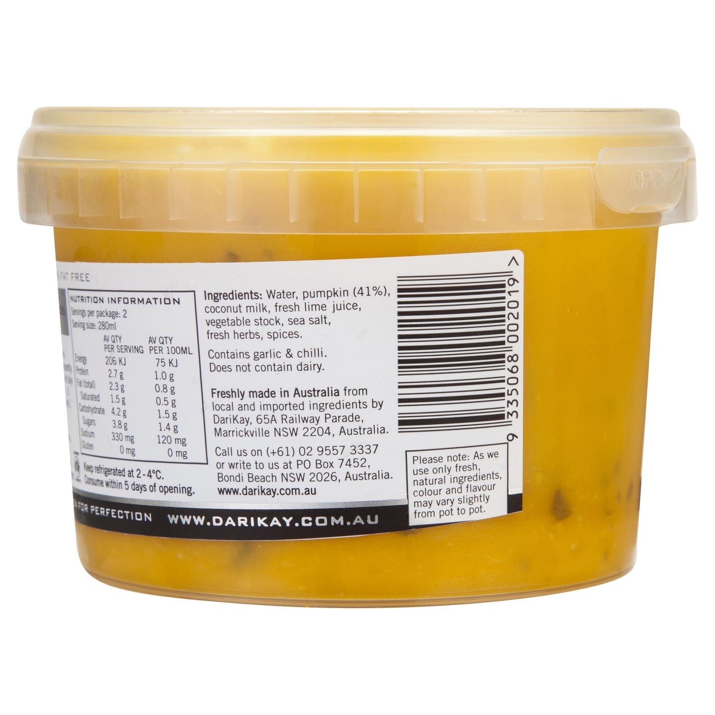 Darikay Thai Pumpkin Soup 560ml , Frdg3-Meals - HFM, Harris Farm Markets
 - 3
