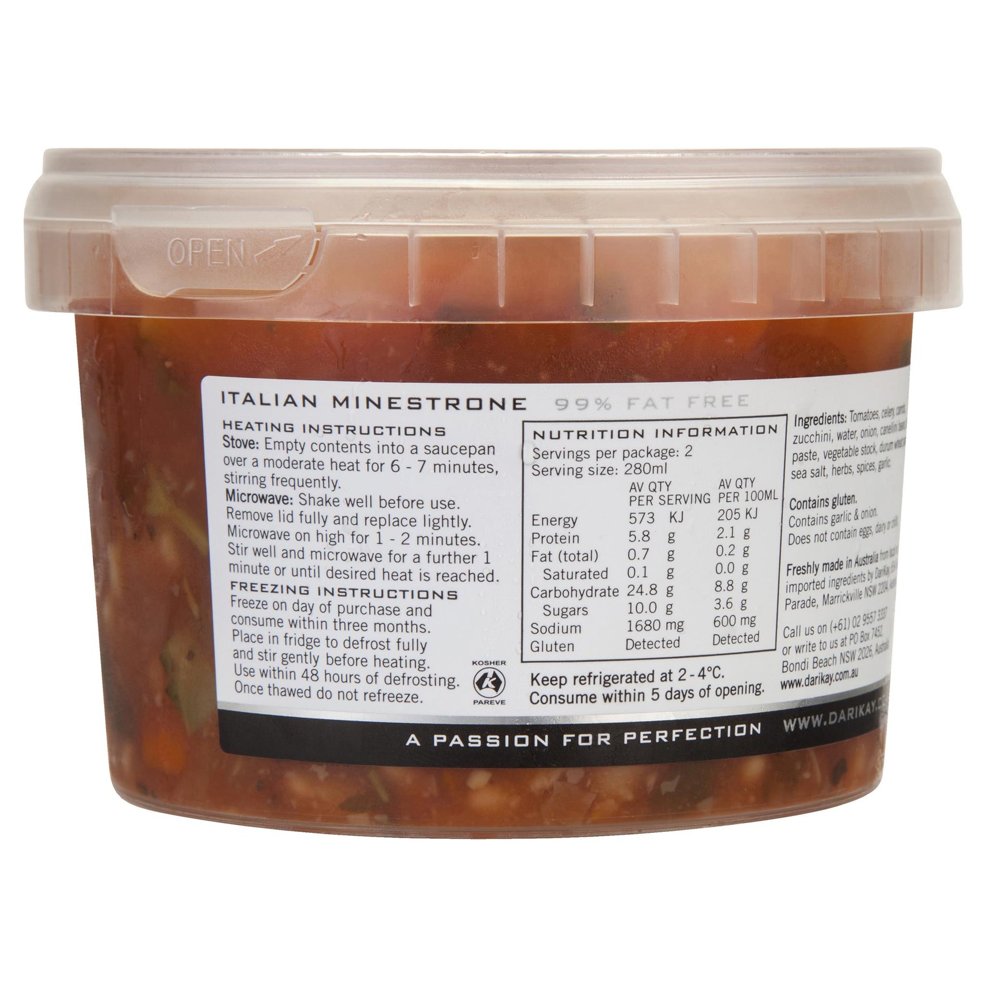 Darikay Itallian Minseltrone Soup 560ml , Frdg3-Meals - HFM, Harris Farm Markets
 - 2