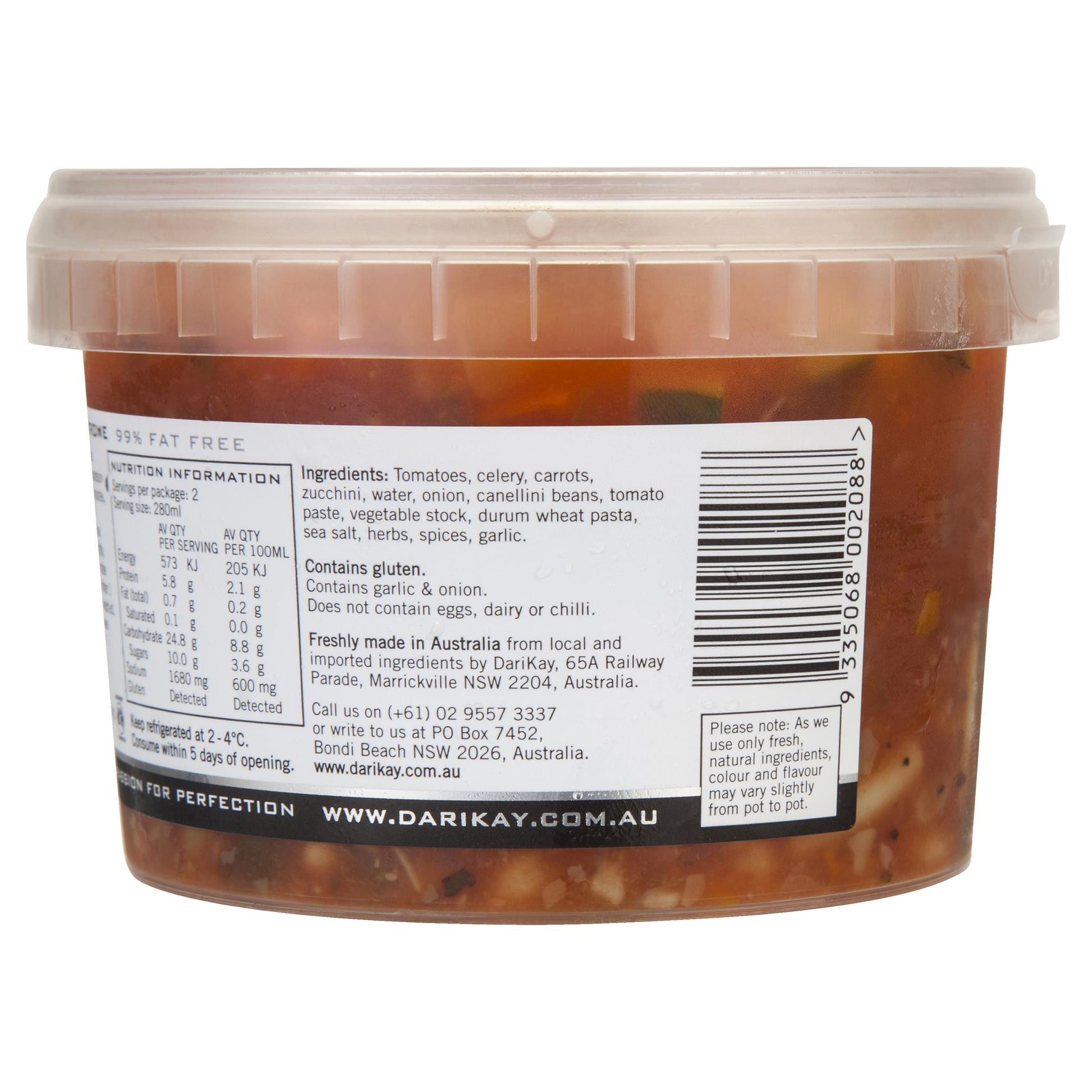 Darikay Itallian Minseltrone Soup 560ml , Frdg3-Meals - HFM, Harris Farm Markets
 - 3