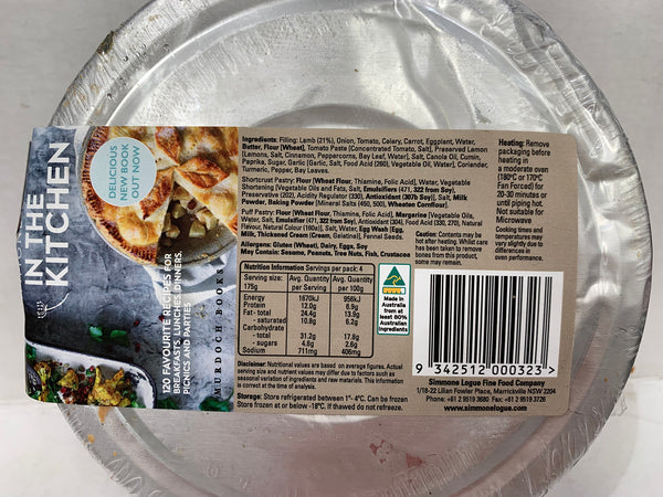 Simmone Logue Moroccan Lamb Pie 700g